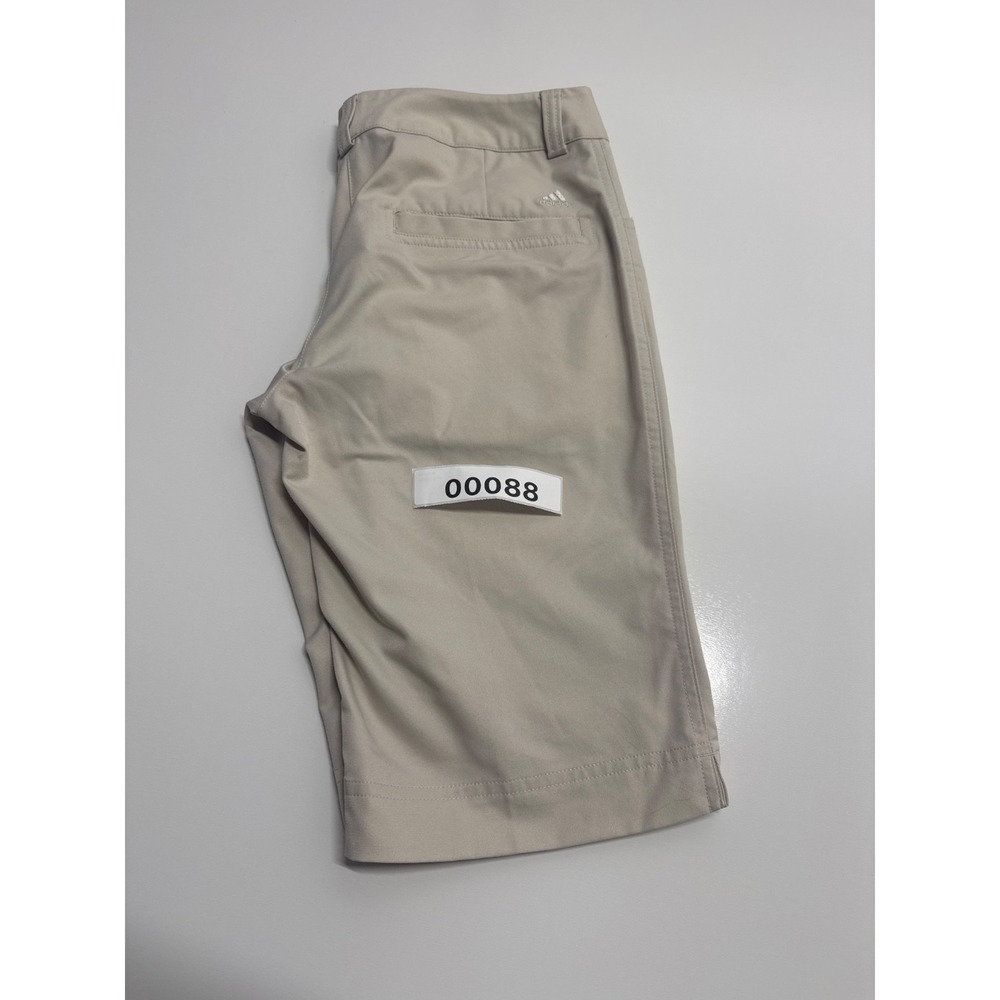 Adidas Climalite Women Golf Shorts Khaki Tan Size 4 Performance Bermuda Athletic - Picture 8 of 8